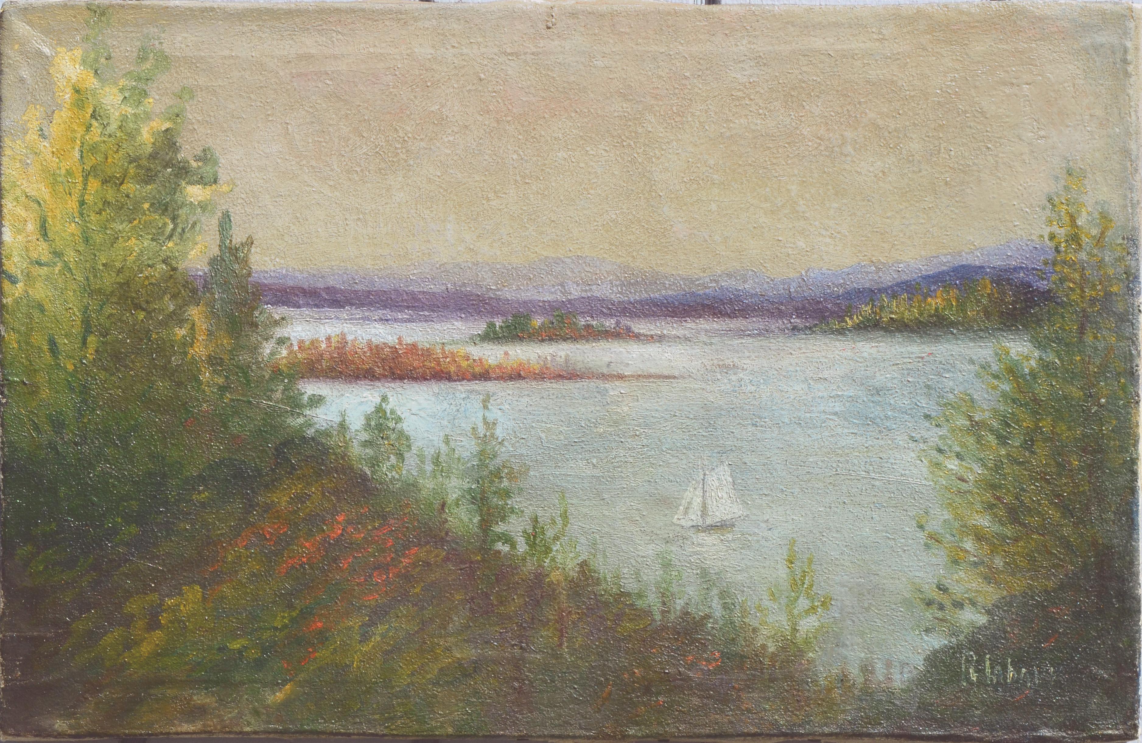 R. Labarr Landscape Painting - 19th Century Hudson River School Landscape after Richard Goodwin