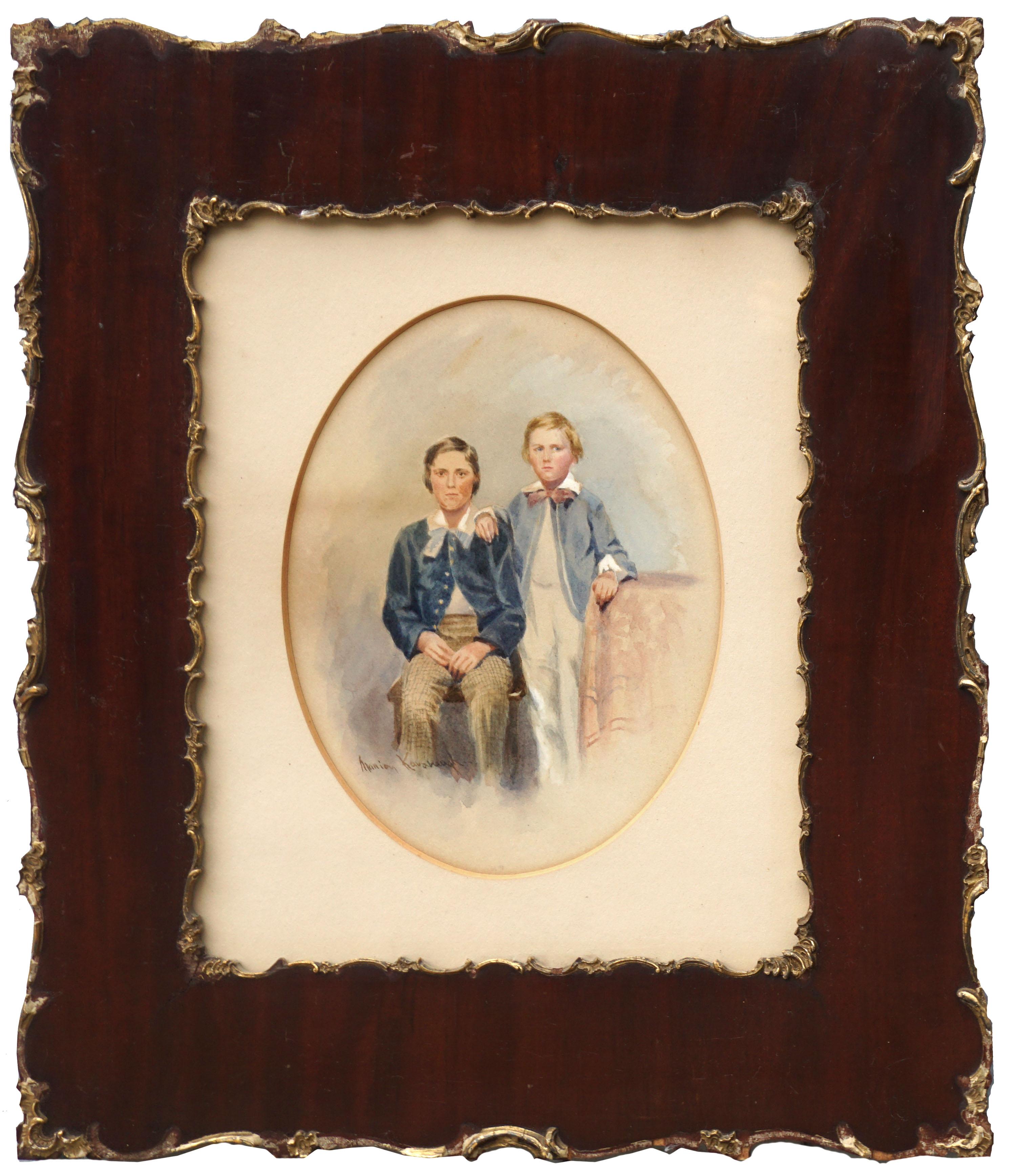 Turn of the 20th Century Portrait of Two Brothers - Art by Marion Kavanaugh Wachtel