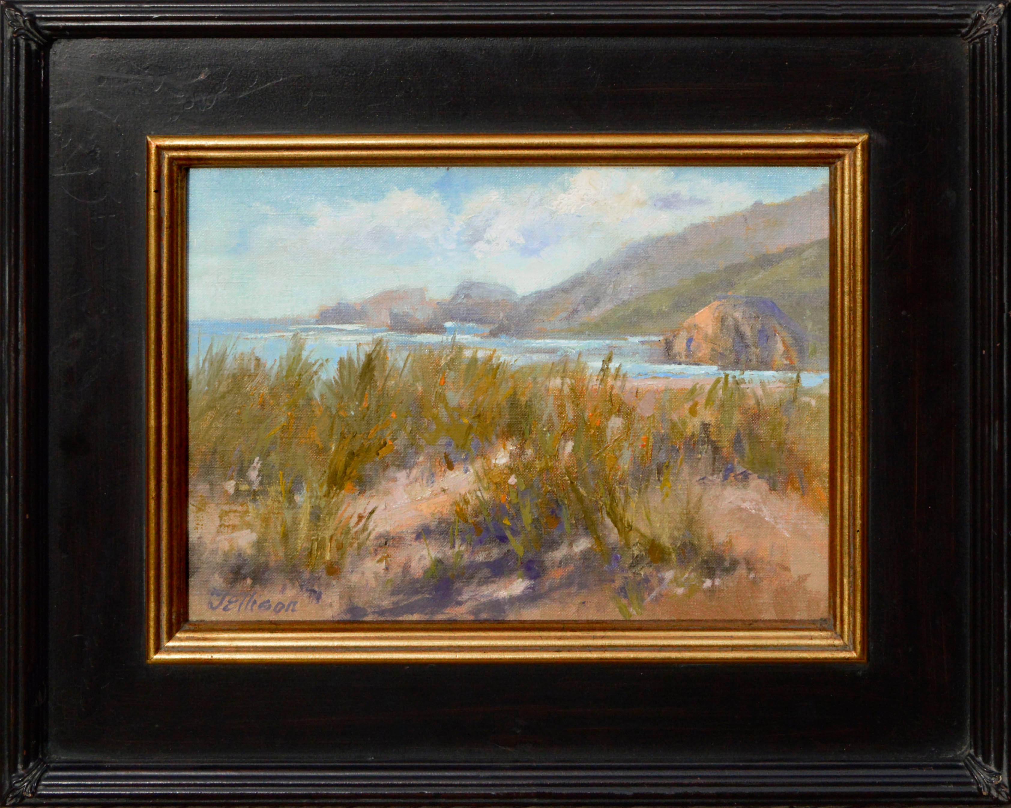 Janis Lacey Ellison Landscape Painting - Evening Dunes Landscape, Cannon Beach Oregon