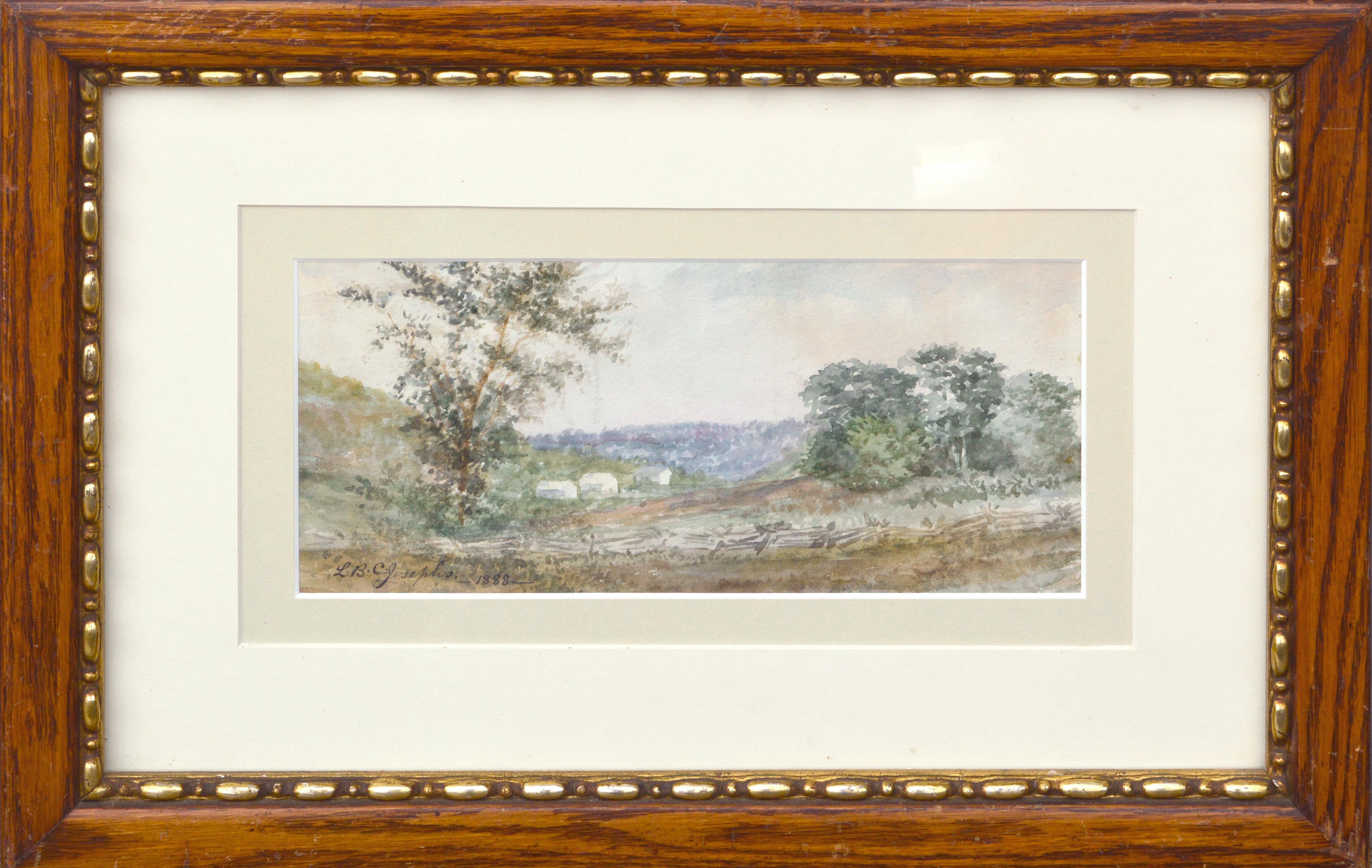 LBC Josephs Landscape Painting - Late 19th Century Hammondsport, Hudson Valley, Finger Lakes, New York Landscape 