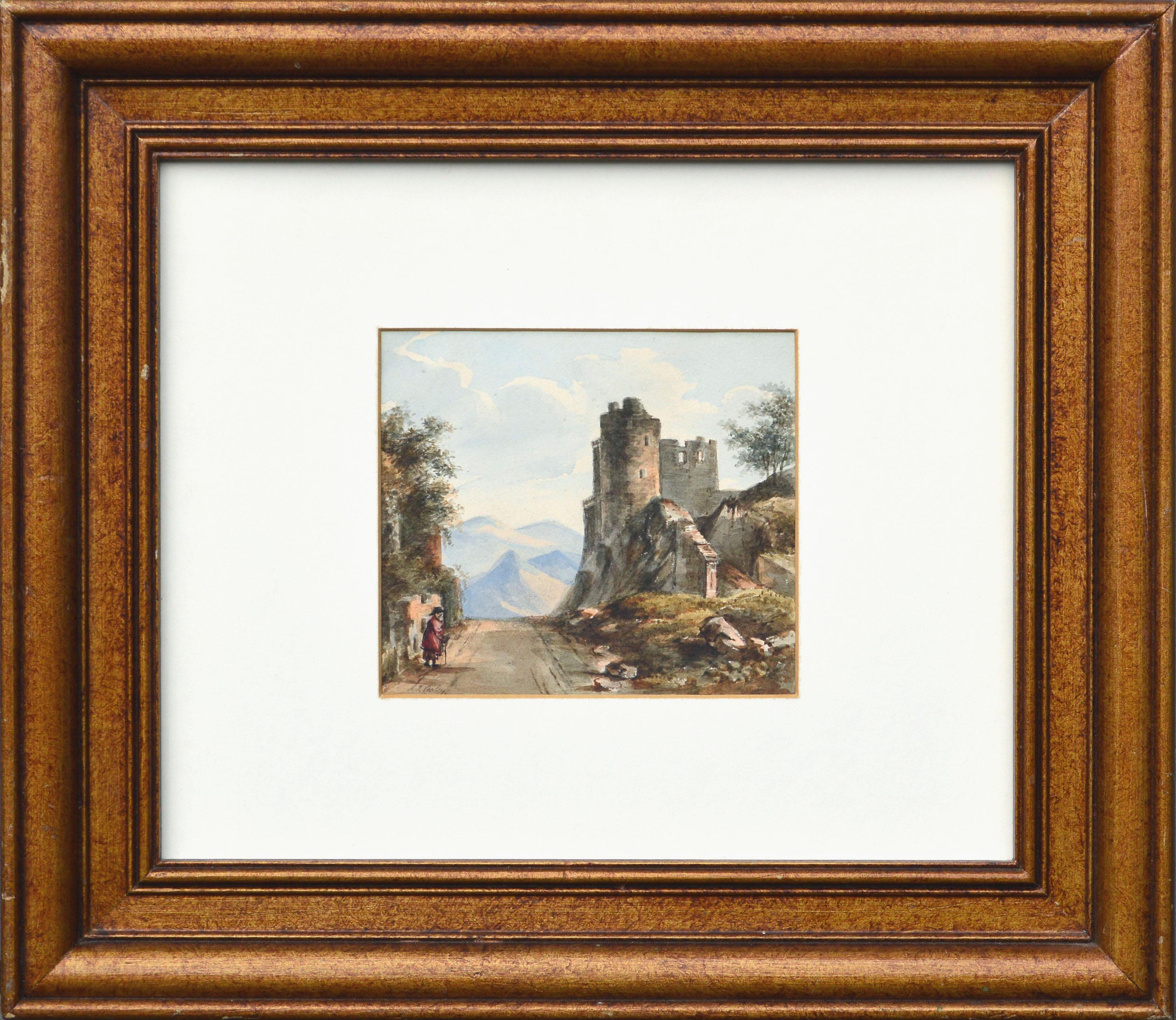 John Varley Jnr Landscape Art - Castle Ruins - Figurative Landscape 