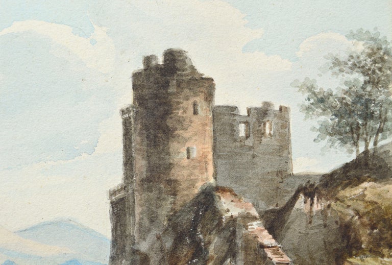 Castle Ruins - Figurative Landscape  - Impressionist Art by John Varley Jnr