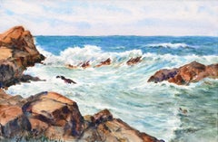 Waves Crashing on the Rocks Landscape