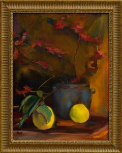 Lemon and Orchid Still Life