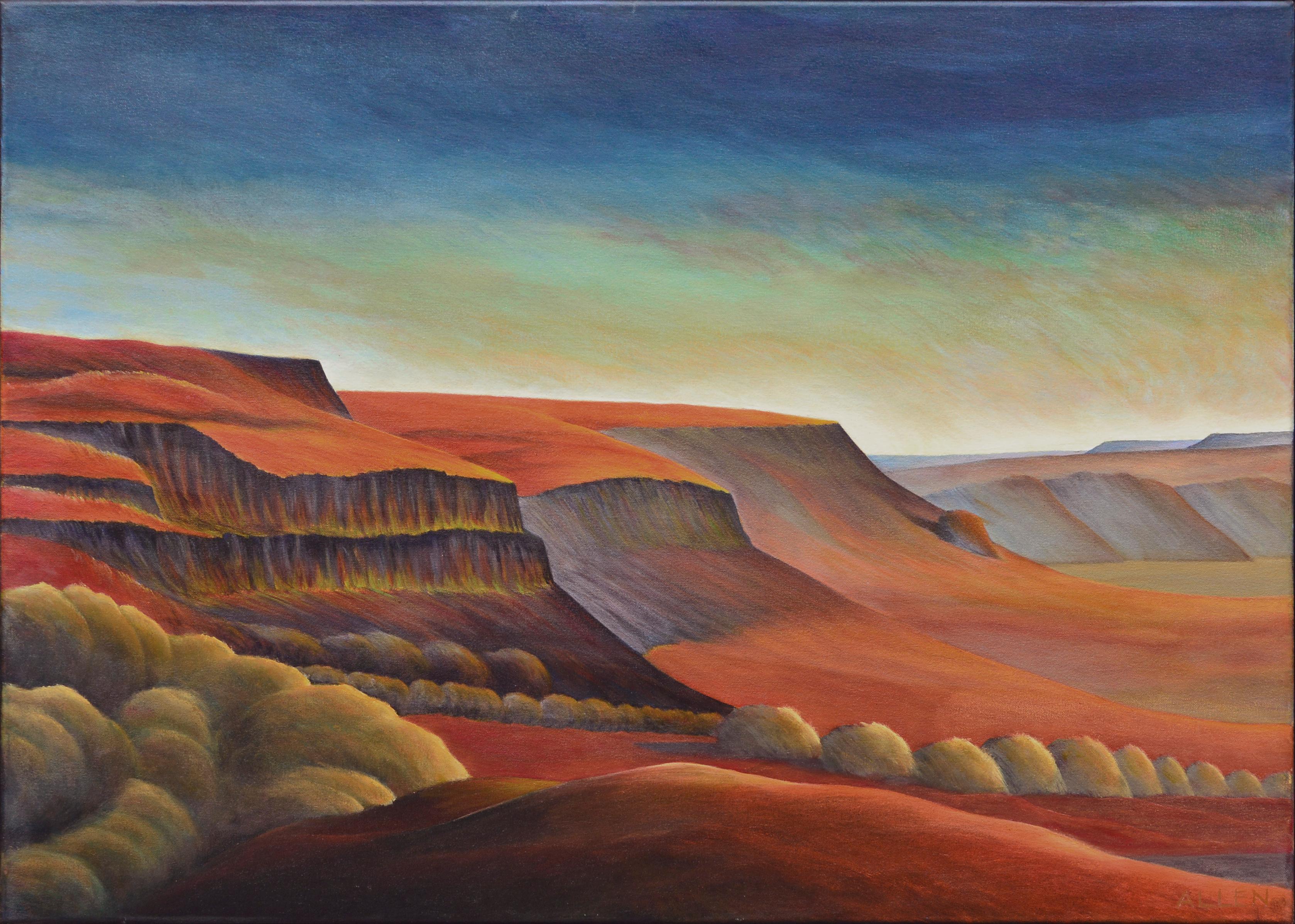 New Mexico Mesa Landscape - Painting by Scott Allen