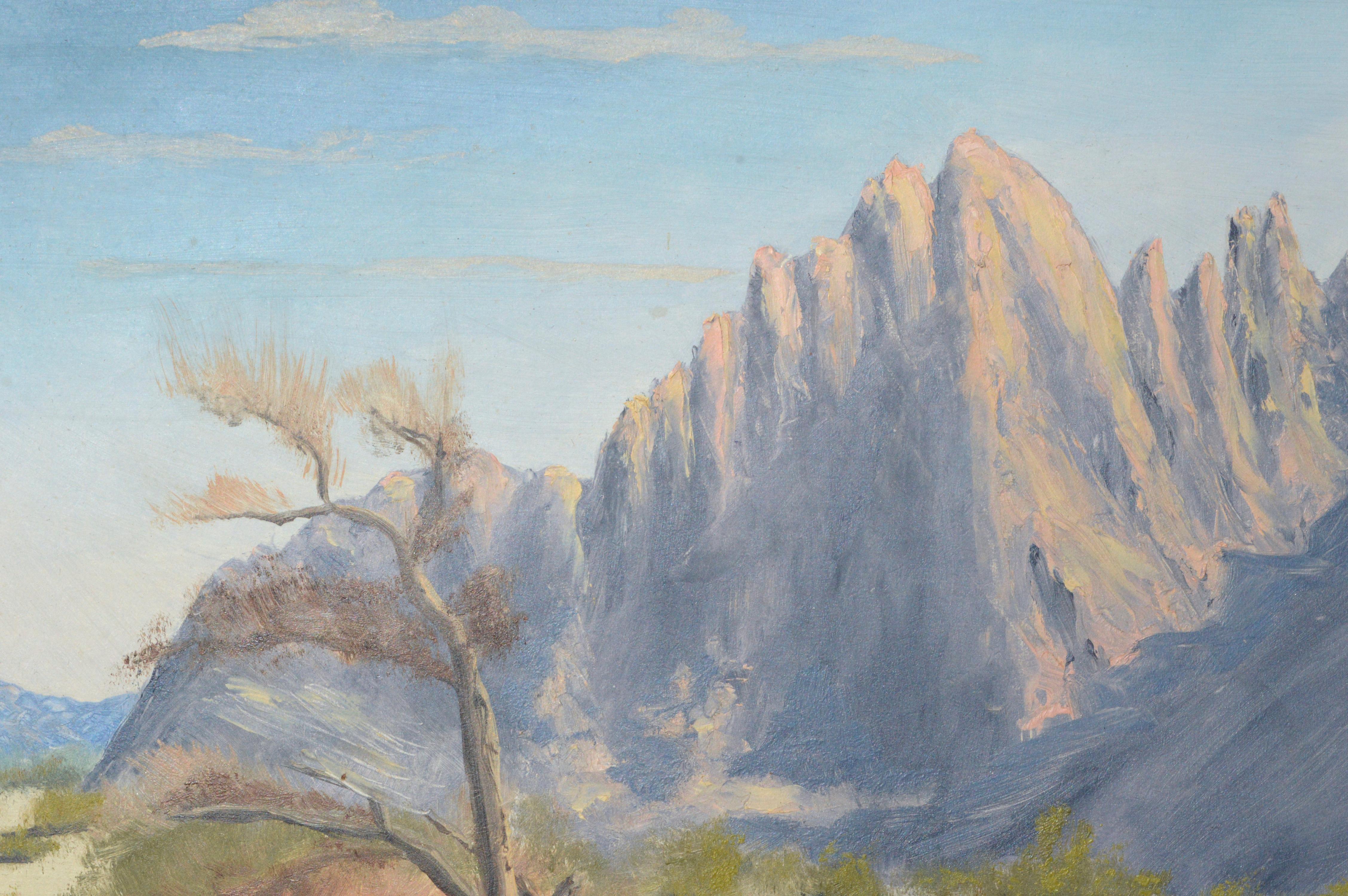 Paysage de Palm Springs en montagnes et dans le désert du début du XXe siècle - Impressionnisme américain Painting par Beatrice Gildersleeve