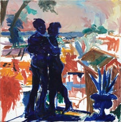 Couple dansant au coucher du soleil - Bay Area Figurative School 