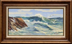 Vintage "Seafoam & Gulls" Seascape