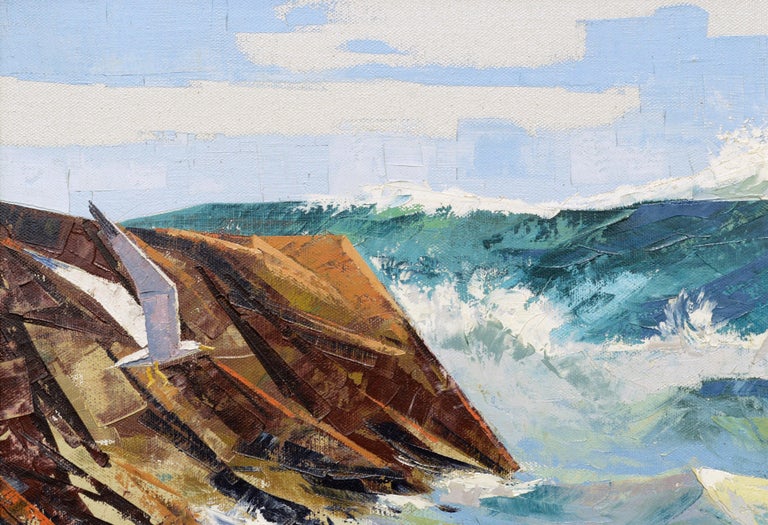 Jack Wilson "Seafoam and Gulls" Seascape at 1stDibs