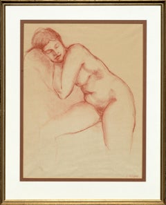 Vintage Sleeping Nude Figurative