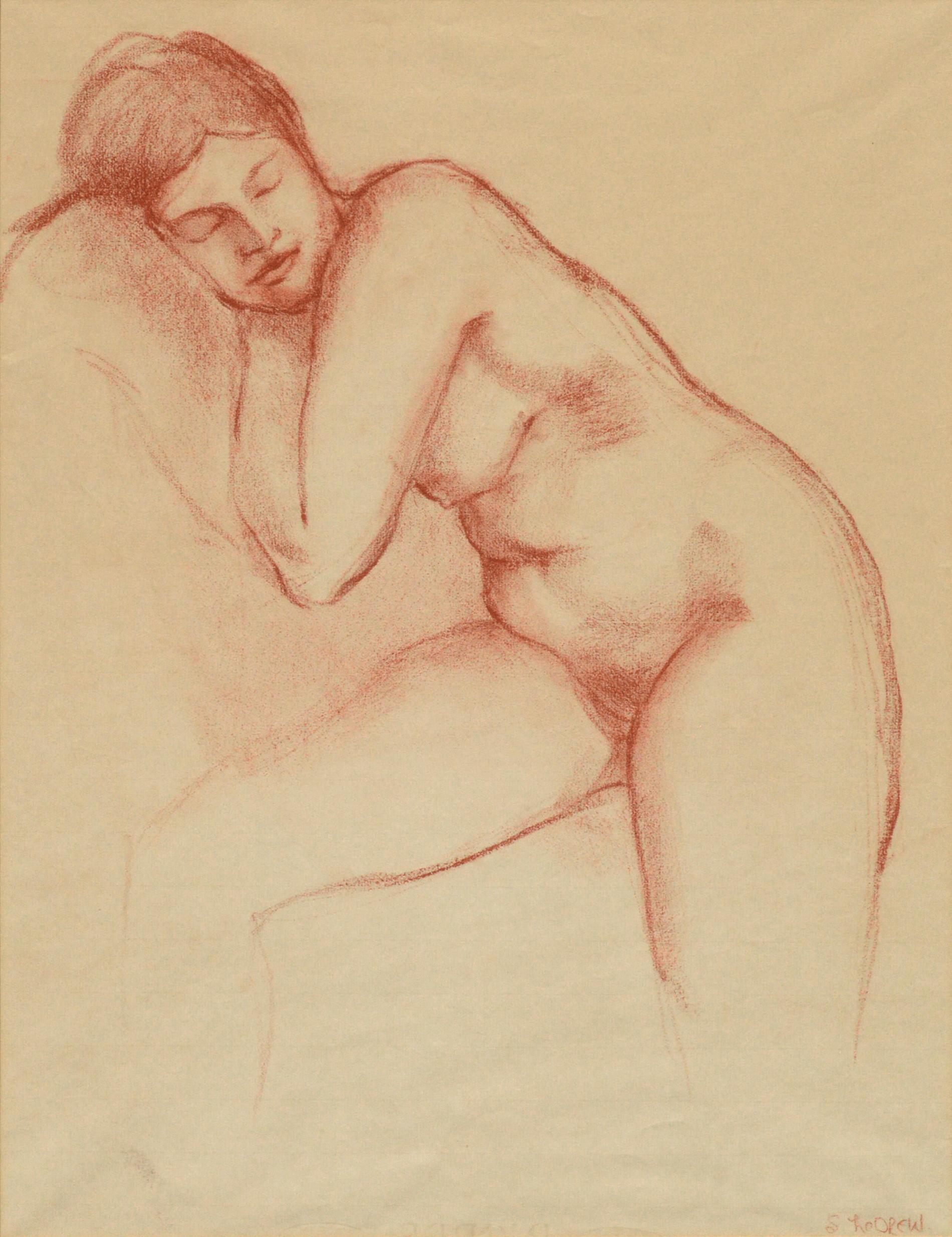 Sleeping Nude Figurative - Realist Art by S. LeDrew