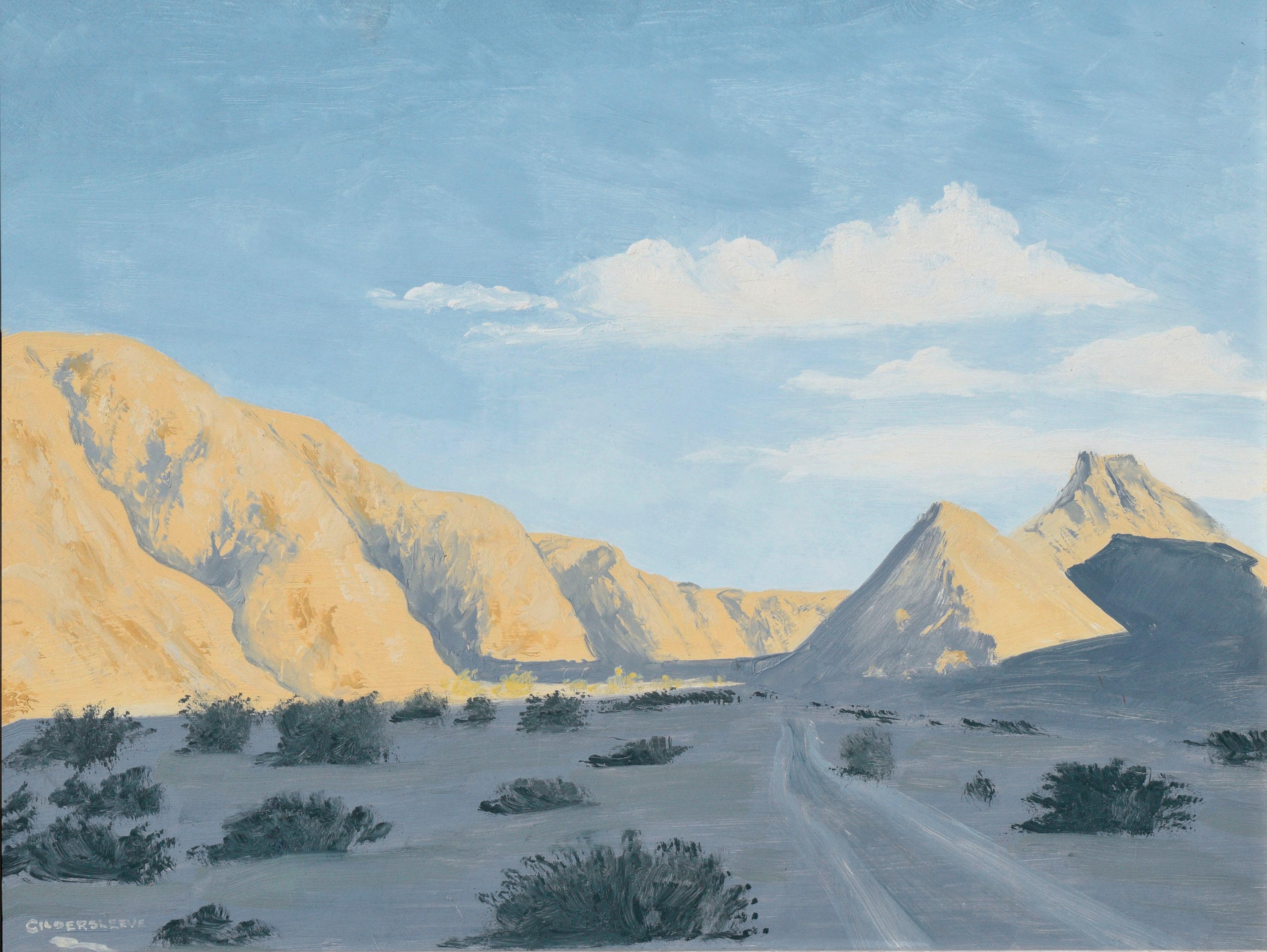 Early 20th Century Road Through the Desert Landscape - Painting by Beatrice Gerberding Gildersleeve