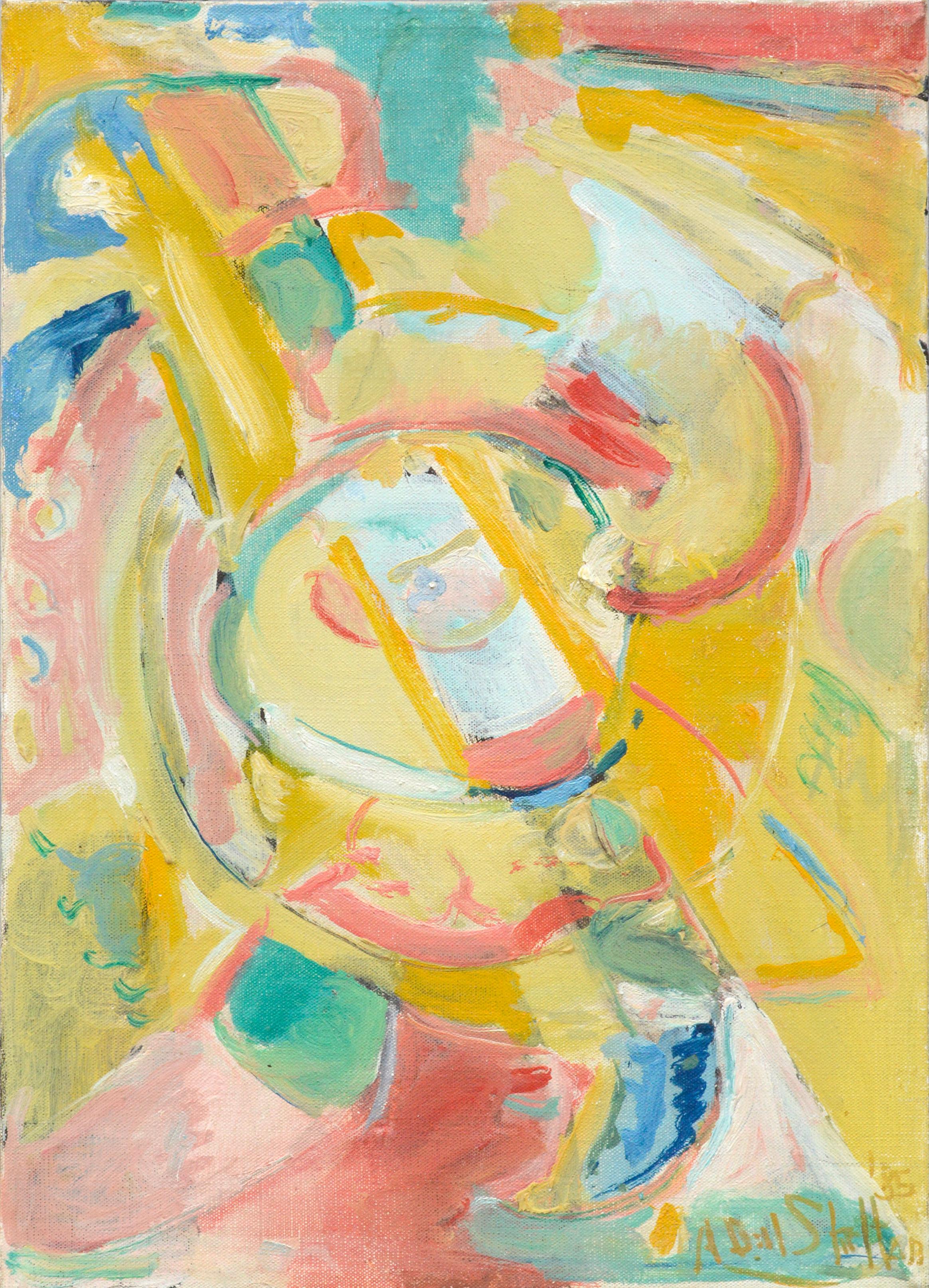 Abstract Painting di Allie William Skelton - Composizione espressionista astratta di Carnevale