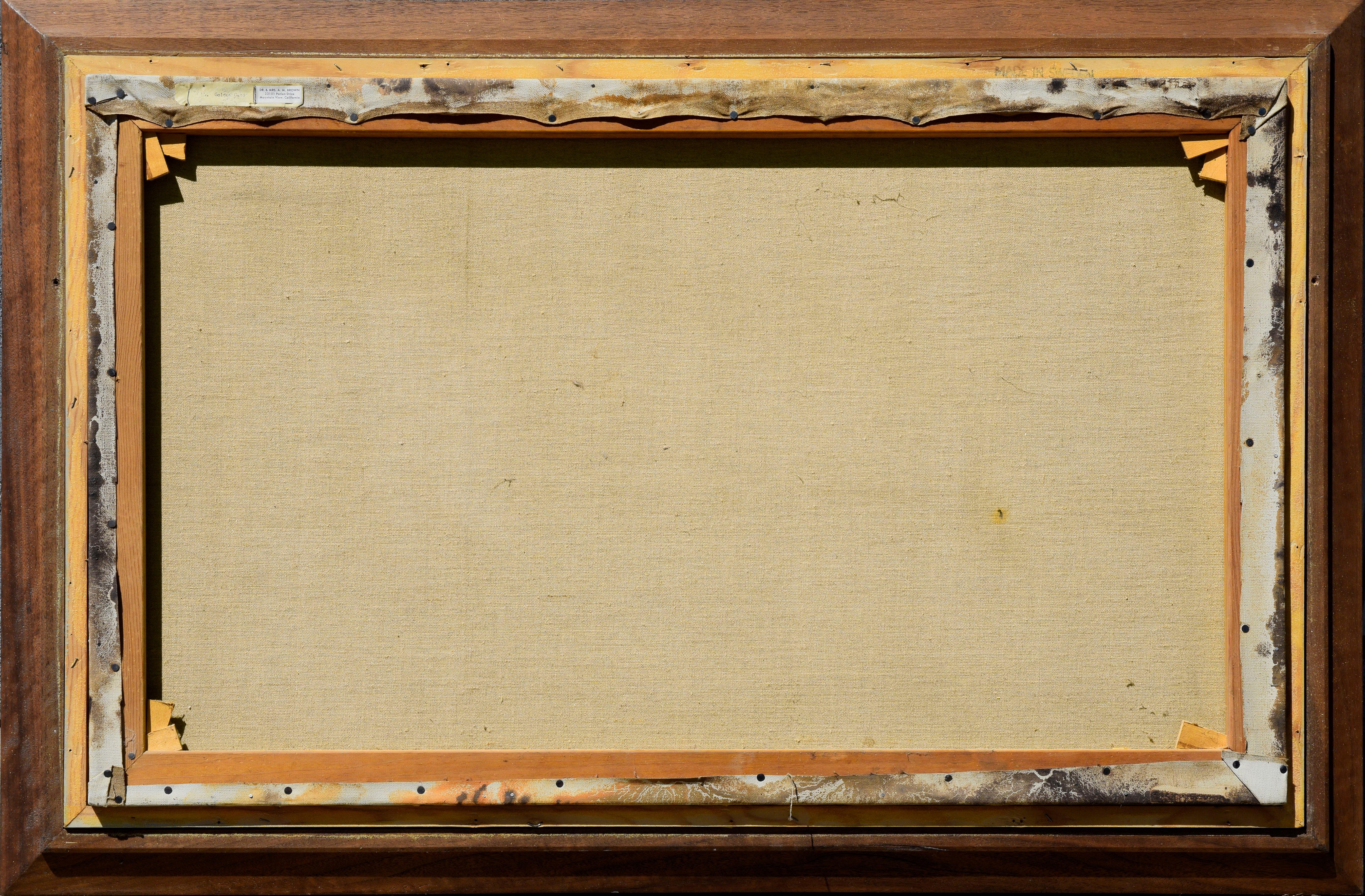 Golden Gate Abstract Landscape - Brown Abstract Painting by Monte Wright