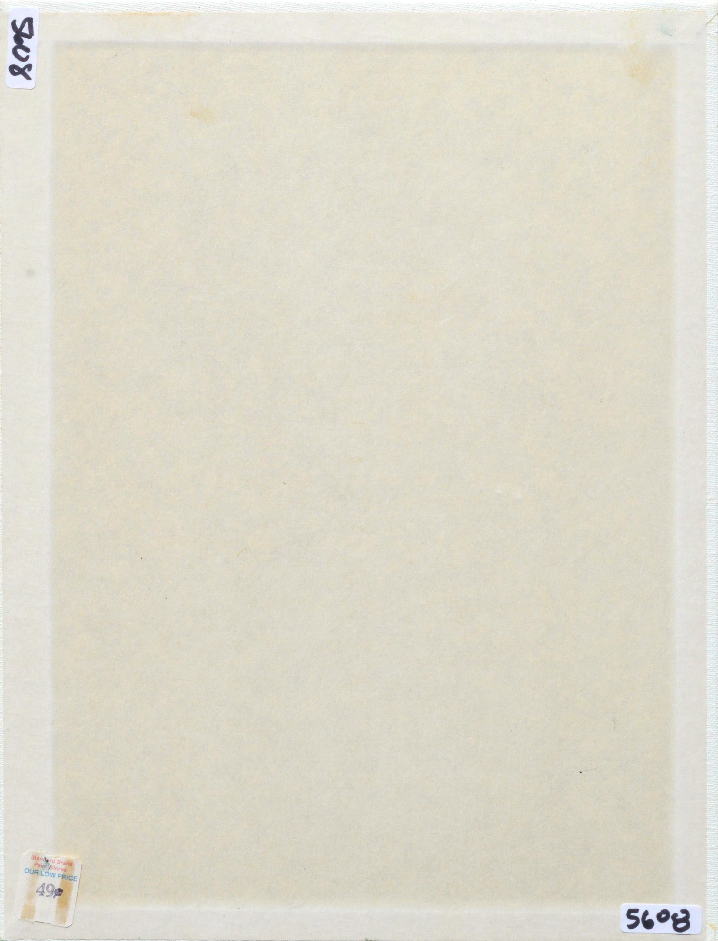 Peinture abstraite lumineuse et expressive de fleurs par Allie Bill Skelton (américain, 1942-1986). Cette pièce n'est pas signée, mais a été acquise avec une collection d'autres œuvres d'Allie 
