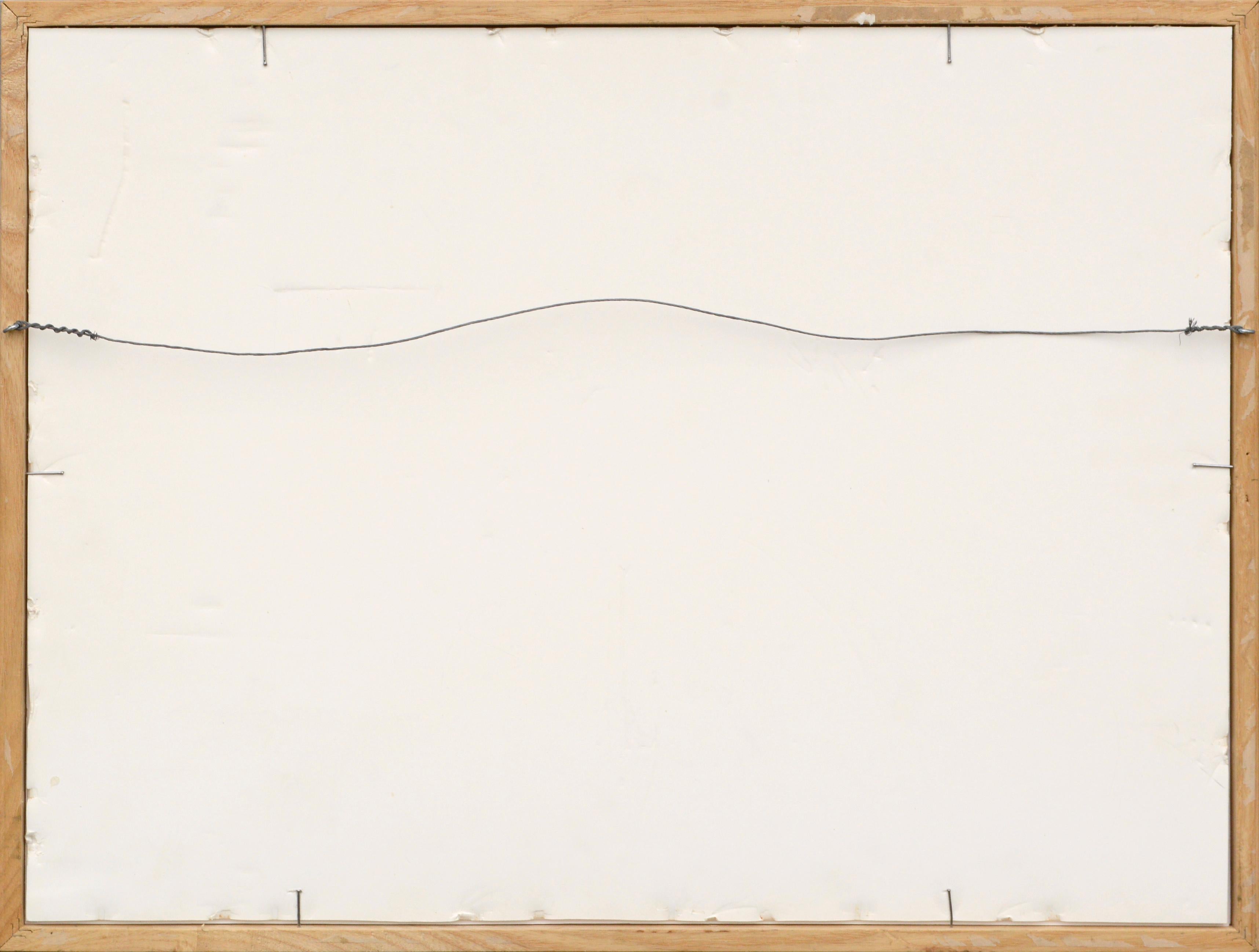 Neoexpressionistischer linearer geometrischer Abstrakt #2 - Im Stil von Basquiat 

Dynamische zeitgenössische neoexpressionistische abstrakte Komposition in Rot, Gelb, Schwarz und Grüntönen des kalifornischen Künstlers Peter Costello (Amerikaner,