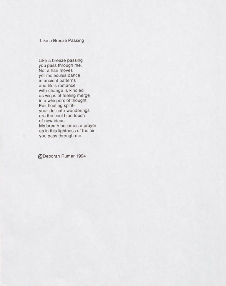 Deborah Rumer - Figurative Abstract Angel Screen Print with Poem, 