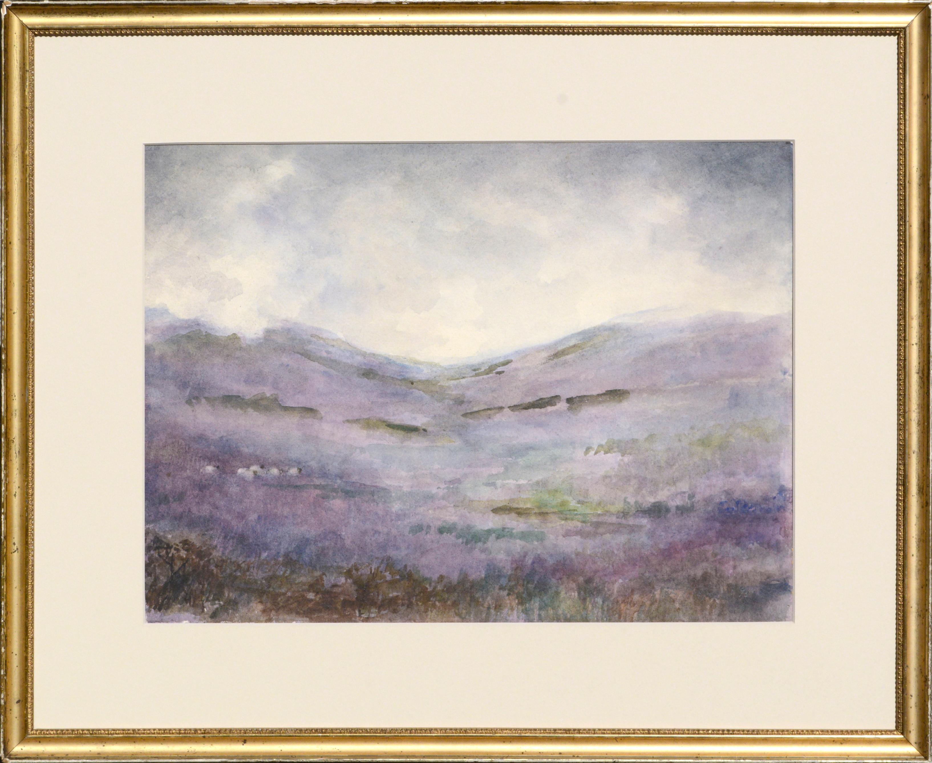 H. L. Radford Figurative Art – Dunkeld Schottland Hills mit. Schafe, schottische Landschaft des späten 19. Jahrhunderts mit Schaf