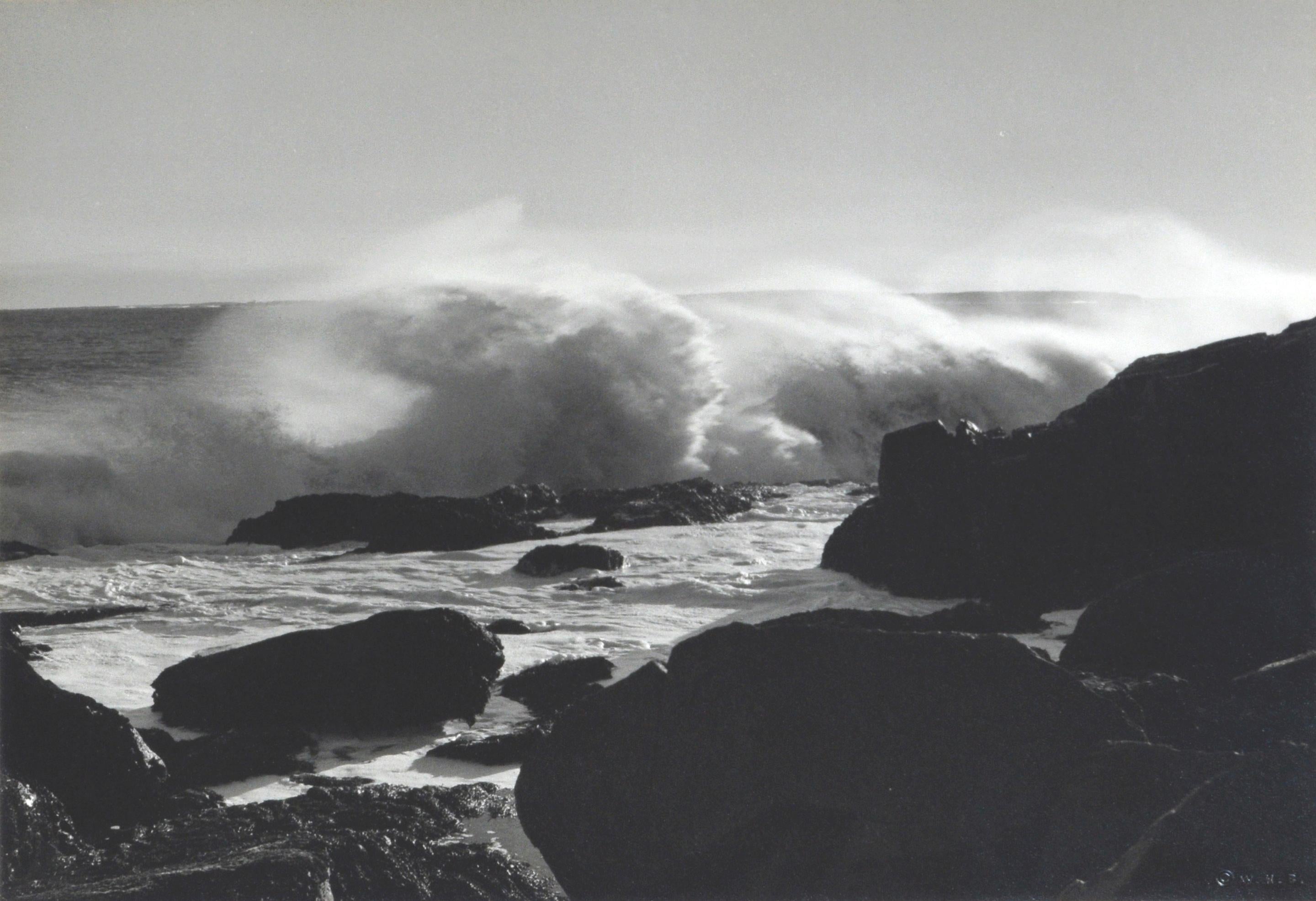 Sunlit Surf Maine Coast - Photograph by Willis H Ballard