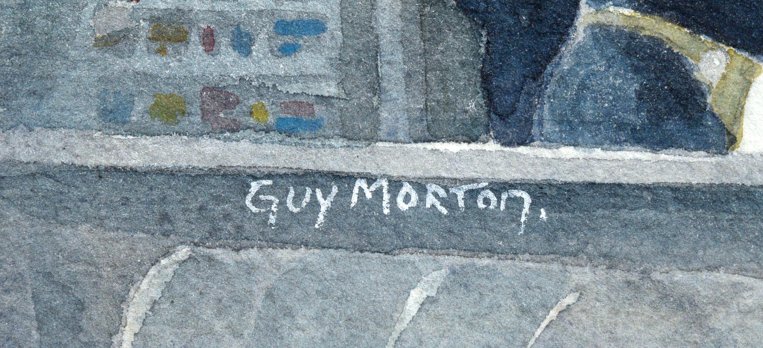 German U-Boat U-249 Surrendering Weymouth Bay - Realist Painting by Guy Morton