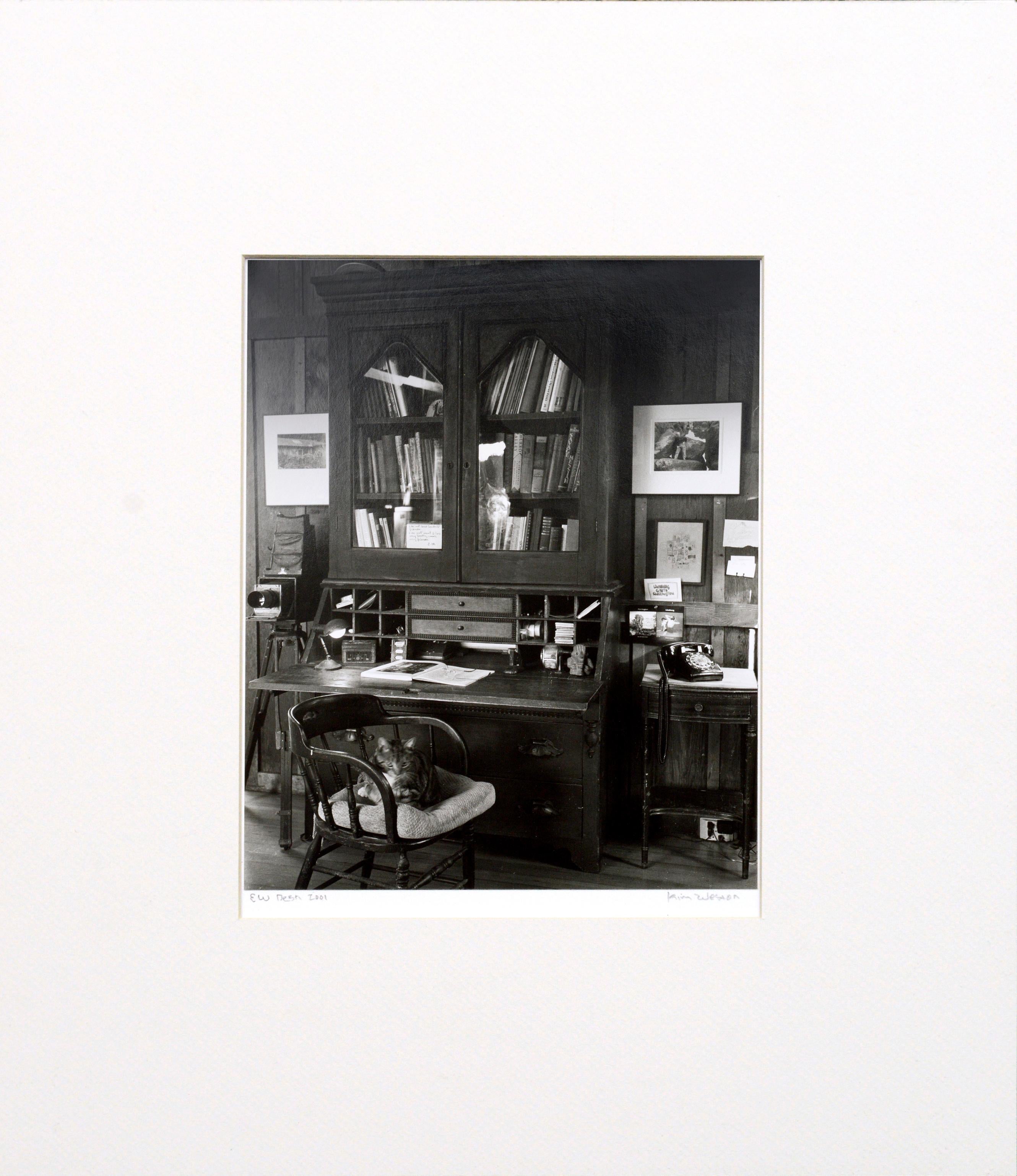 Edward Weston's Desk, Black and White Photograph, Wild Cat Hill 