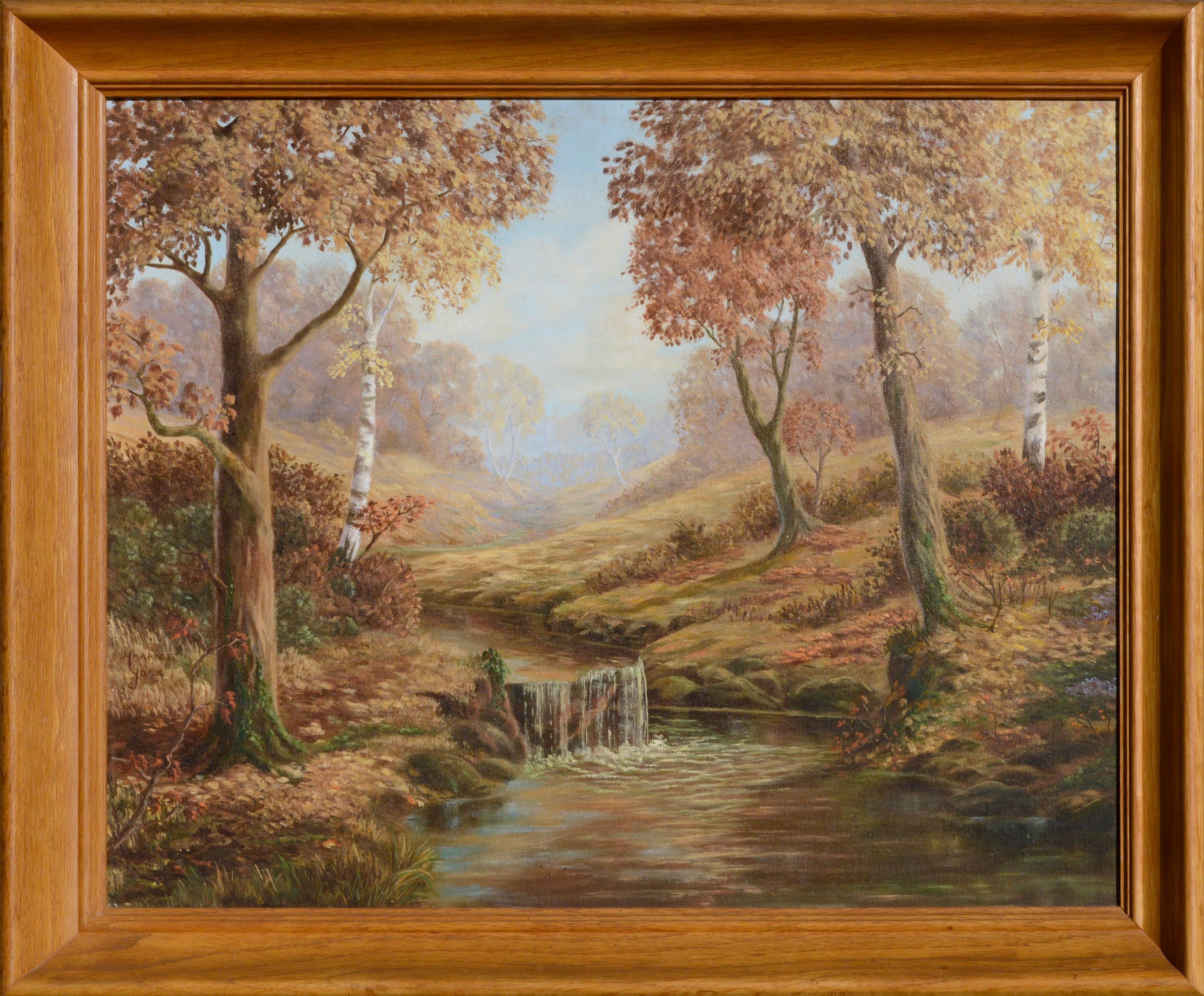 Harriet Rose Yule Landscape Painting - Mid Century "October Song" Minnesota Autumn Forest Landscape