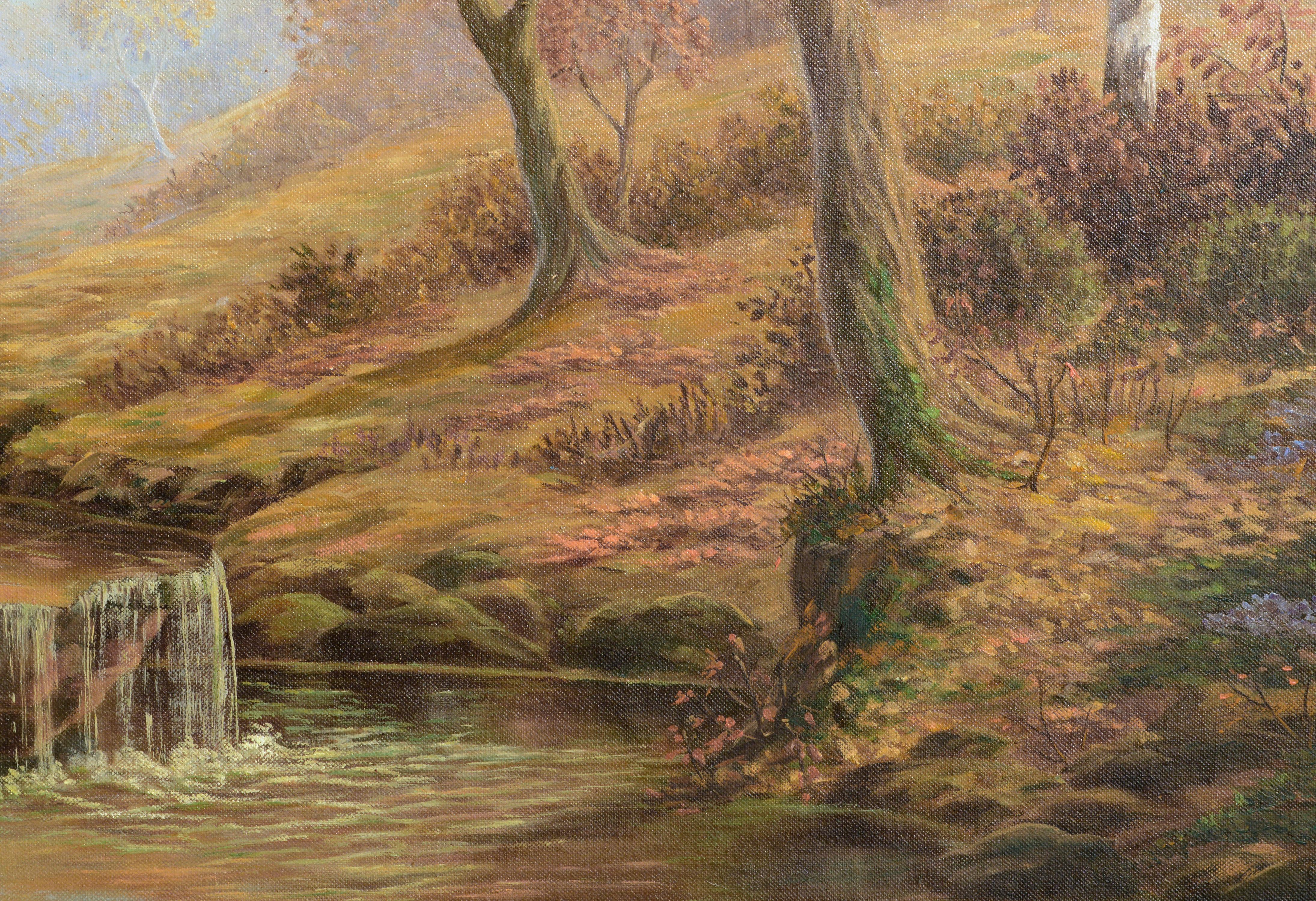 Paisaje forestal otoñal de mediados de siglo 