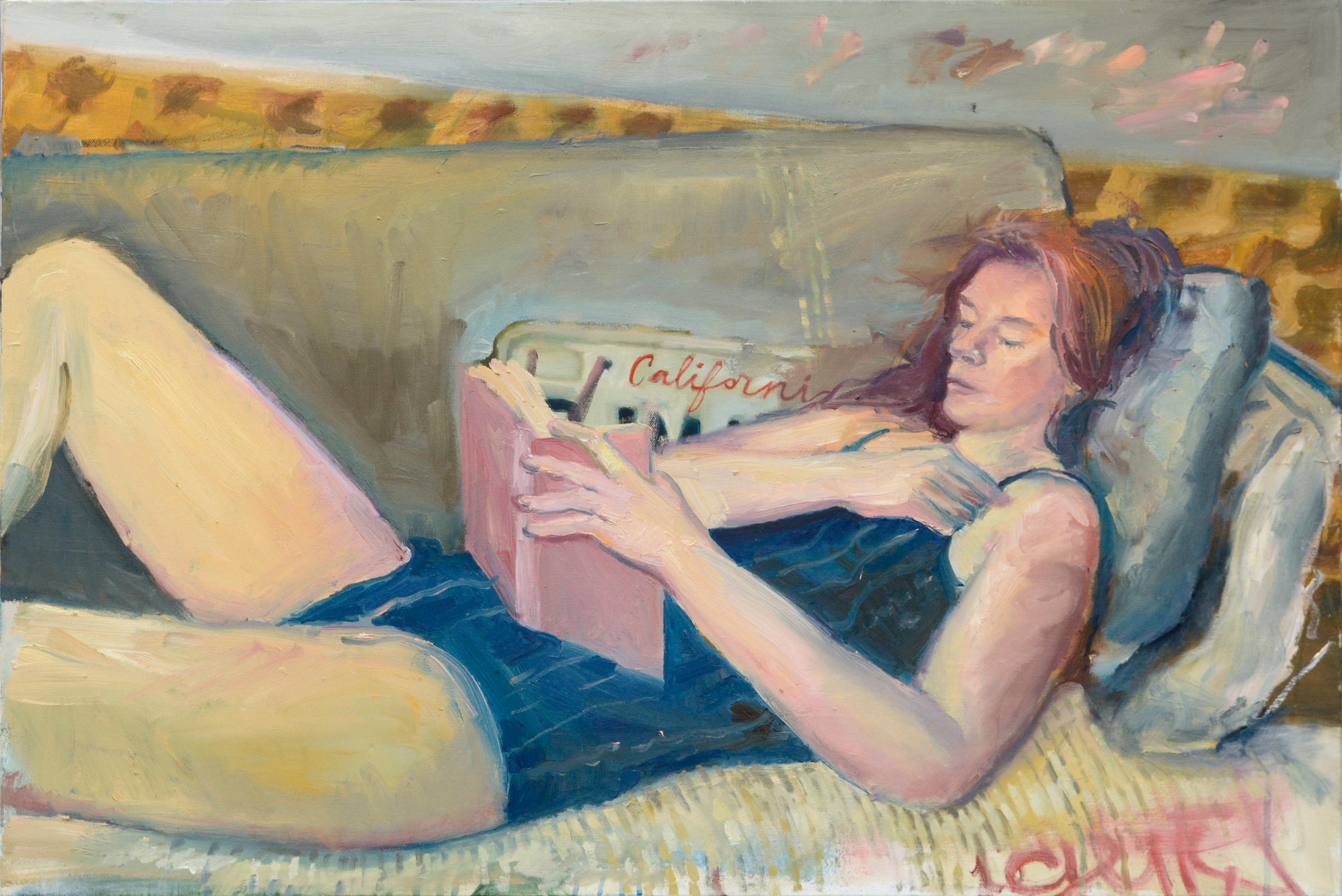 Wyn Di Stefano Portrait Painting -  "Annie", Contemporary California Figurative Impressionist Portrait of a Woman 