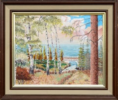 The Cascades Landscape in Oil on Artist's Board