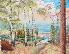 The Cascades Landscape in Oil on Artist's Board