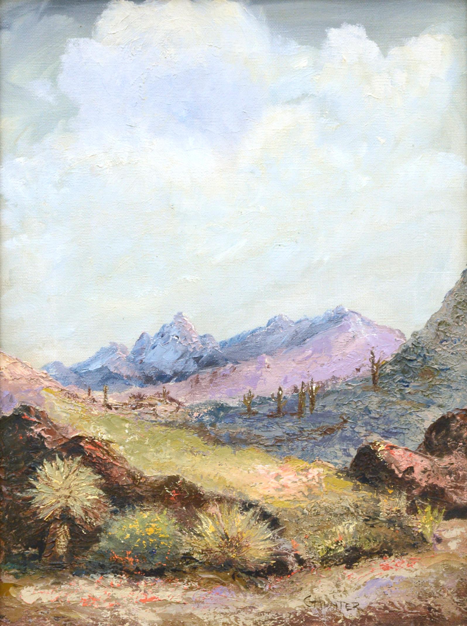 Desert Mountain Landscape - Painting by Cecil C. Hunter