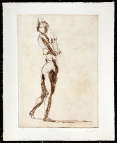 "Study 7"- Nude Figure Lithograph