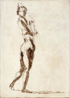 "Study 7"- Nude Figure Lithograph