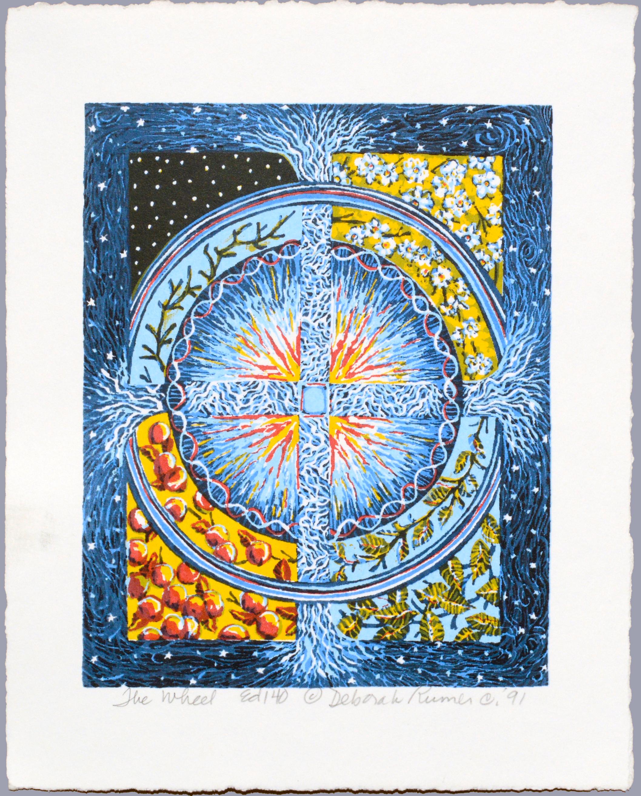 "The Wheel", Multi Layer Circle Abstract Silkscreen Print