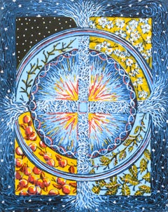 "The Wheel", Multi Layer Circle Abstract Silkscreen Print