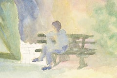 Reading on the Park Bench