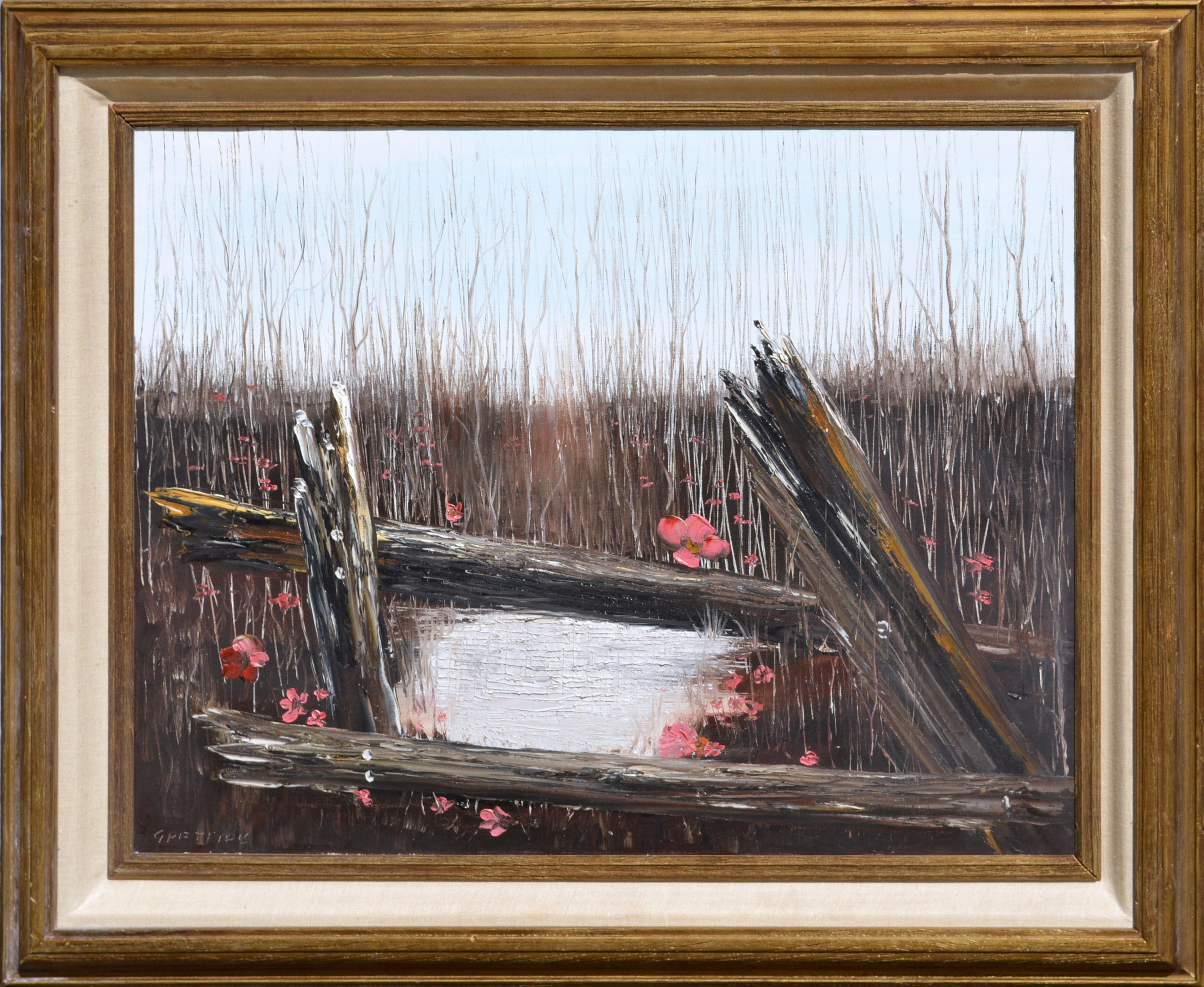 George Petridis Landscape Painting - Springtime in the Marsh - Landscape