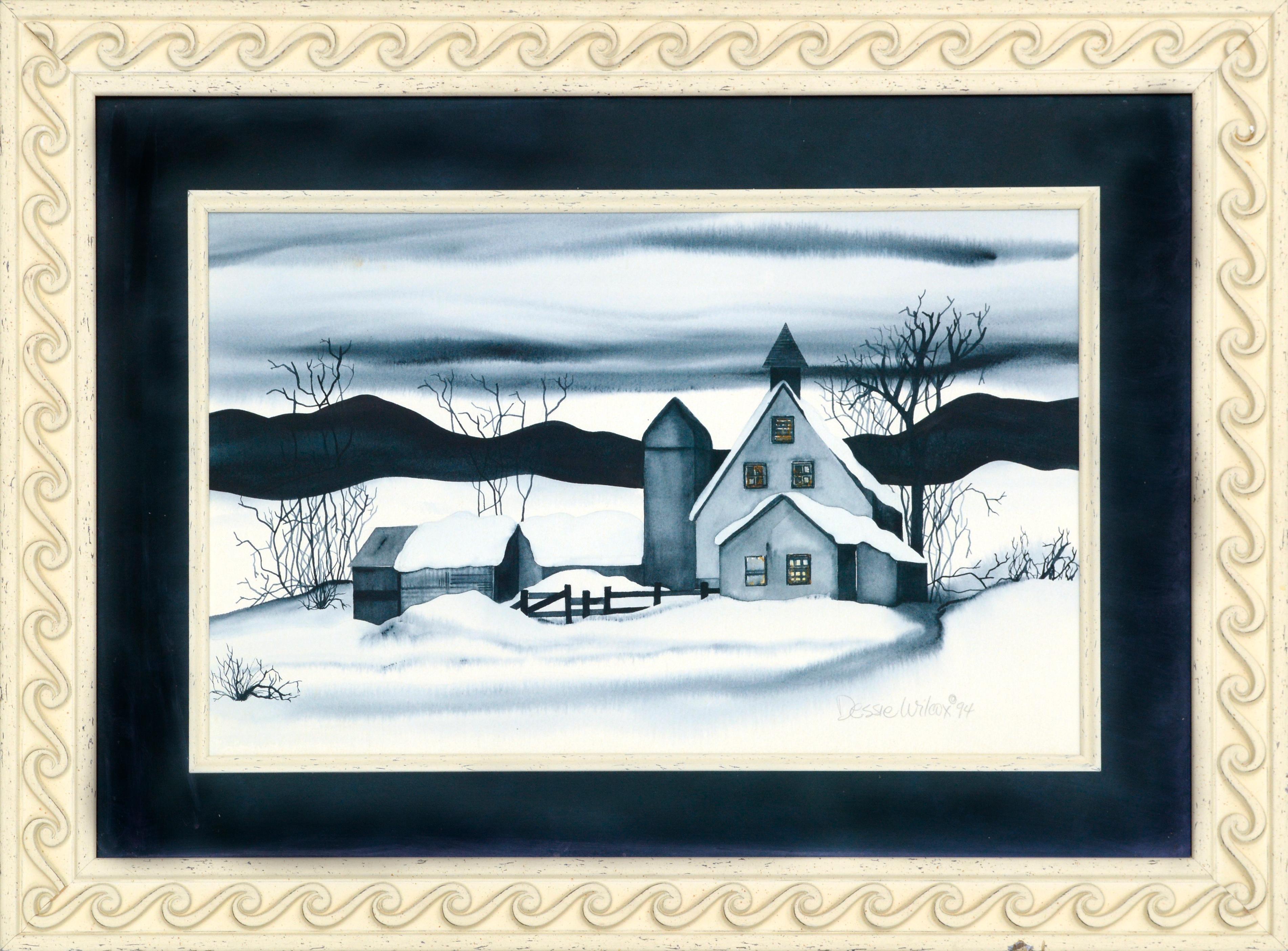 Country House in the Snow - Landscape