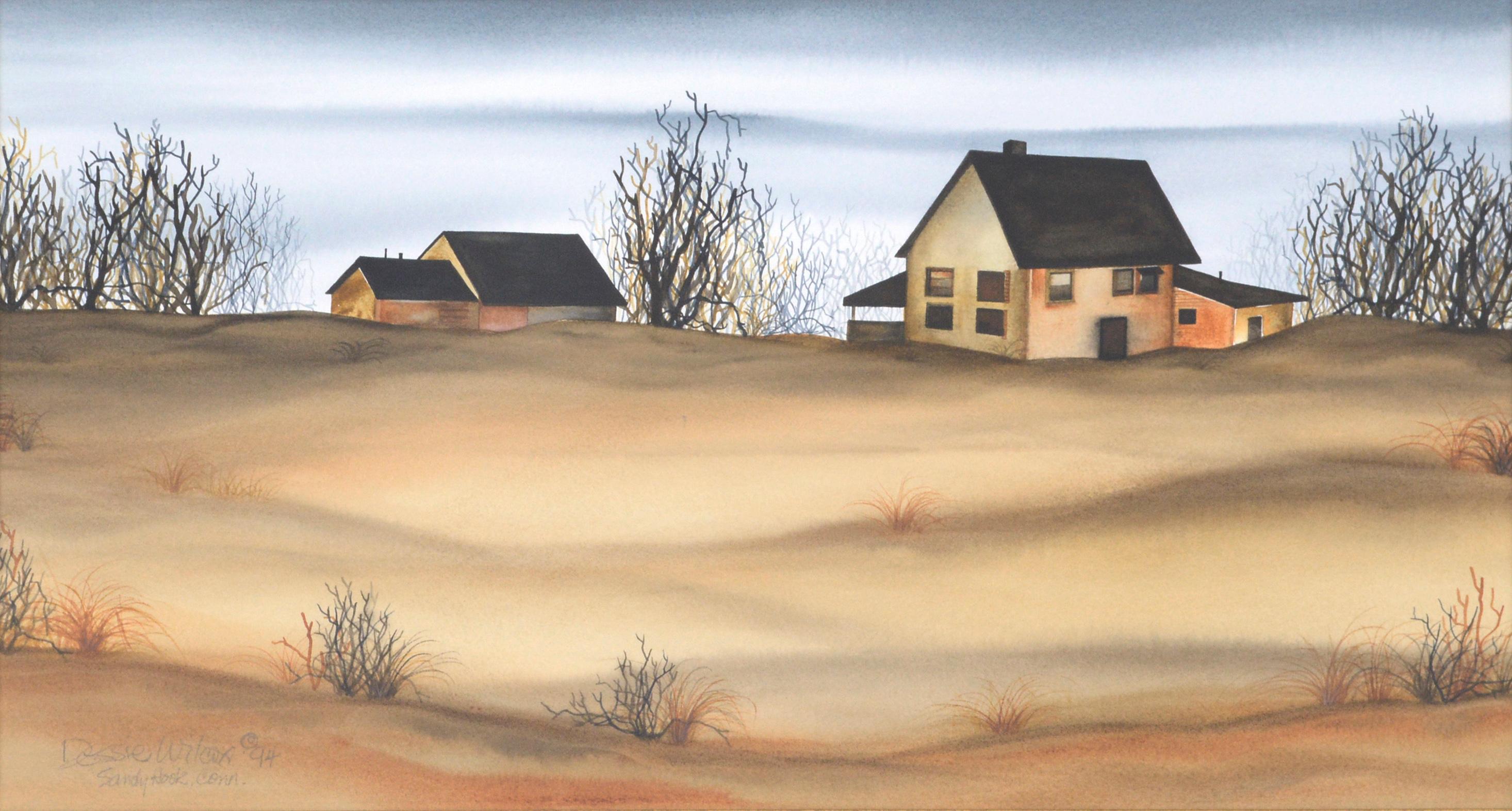 Sandy Hook Farmhouse Landscape - Art by Dessie Wilcox