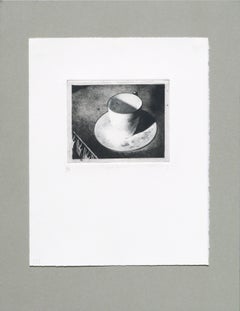 Cup & Saucer (Grandmother's Artifacts), Foto-Radierung Stillleben 