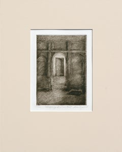 "Whisperings at a Cross Point" - Doorway Arch Drypoint Etching