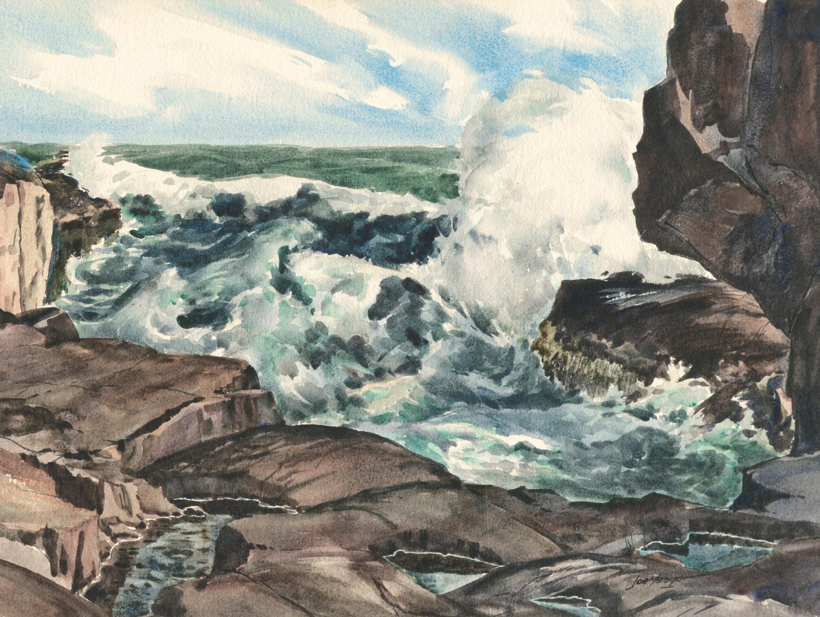 Bass Rocks in Cape Ann, Massachusetts - Seascape - Art by Joseph Yeager