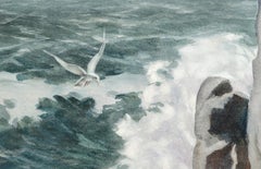 Monolith Rock - Mid Century Monterey, California Seascape