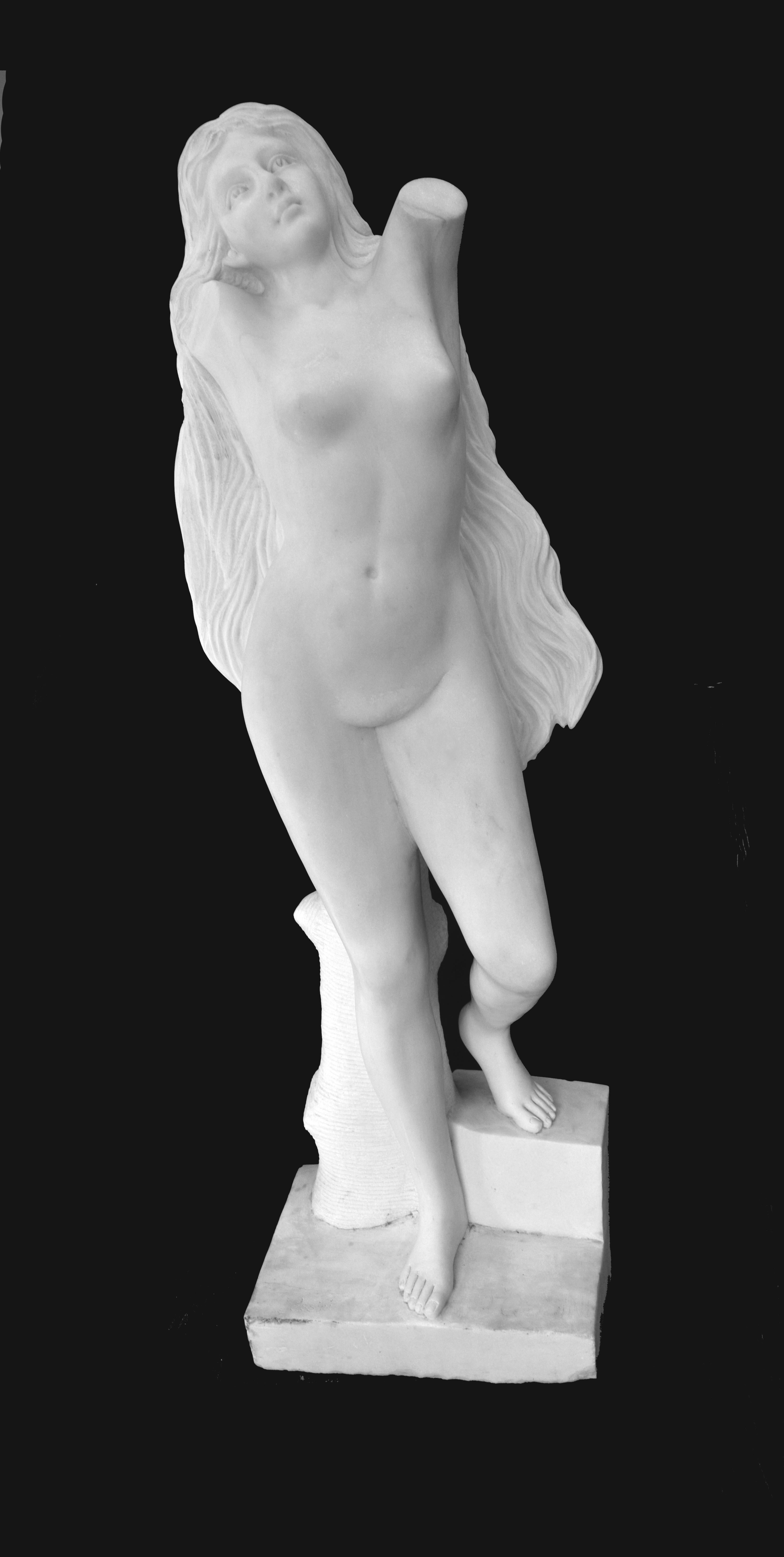 Venus Monumental Marble Statue Passini  - Sculpture by M Passini
