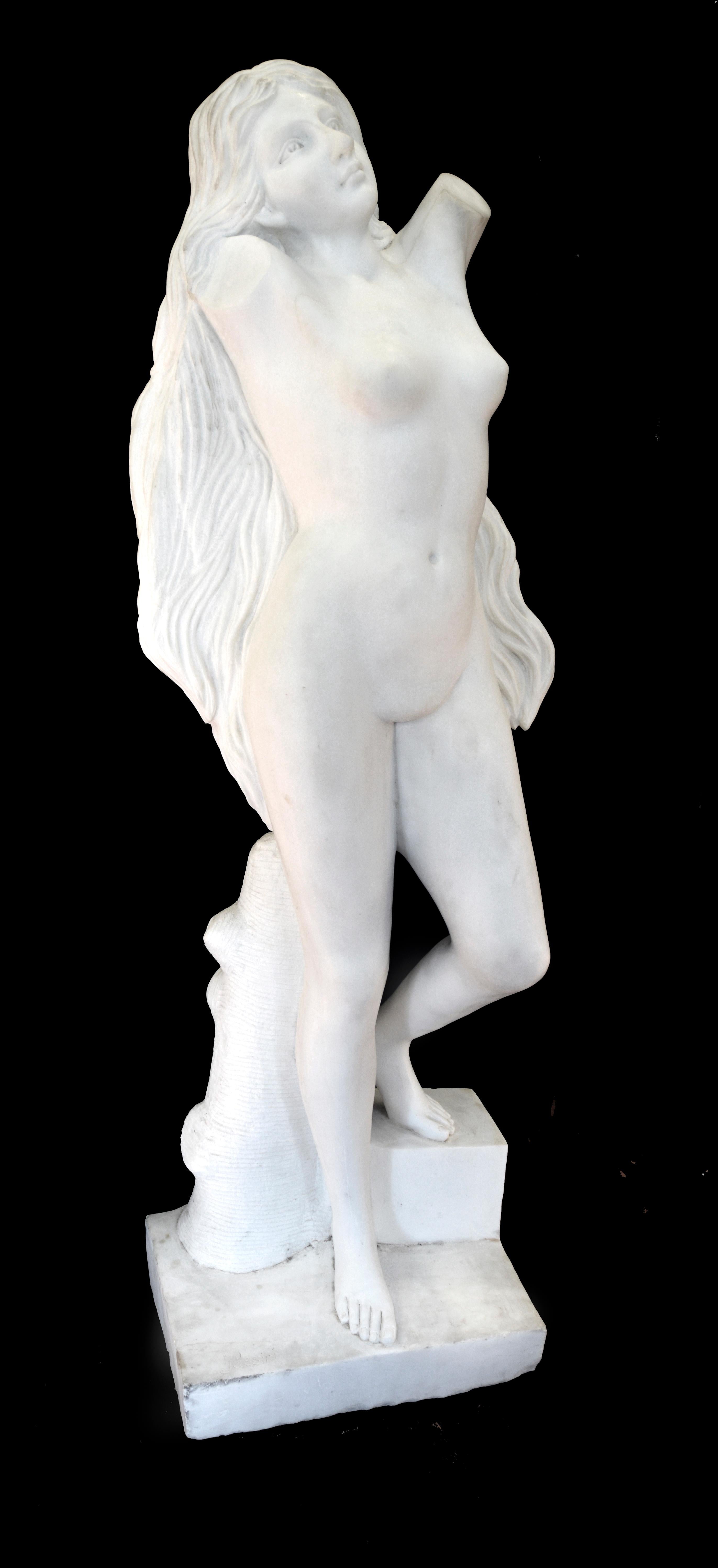 Venus Monumental Marble Statue Passini  - Black Figurative Sculpture by M Passini