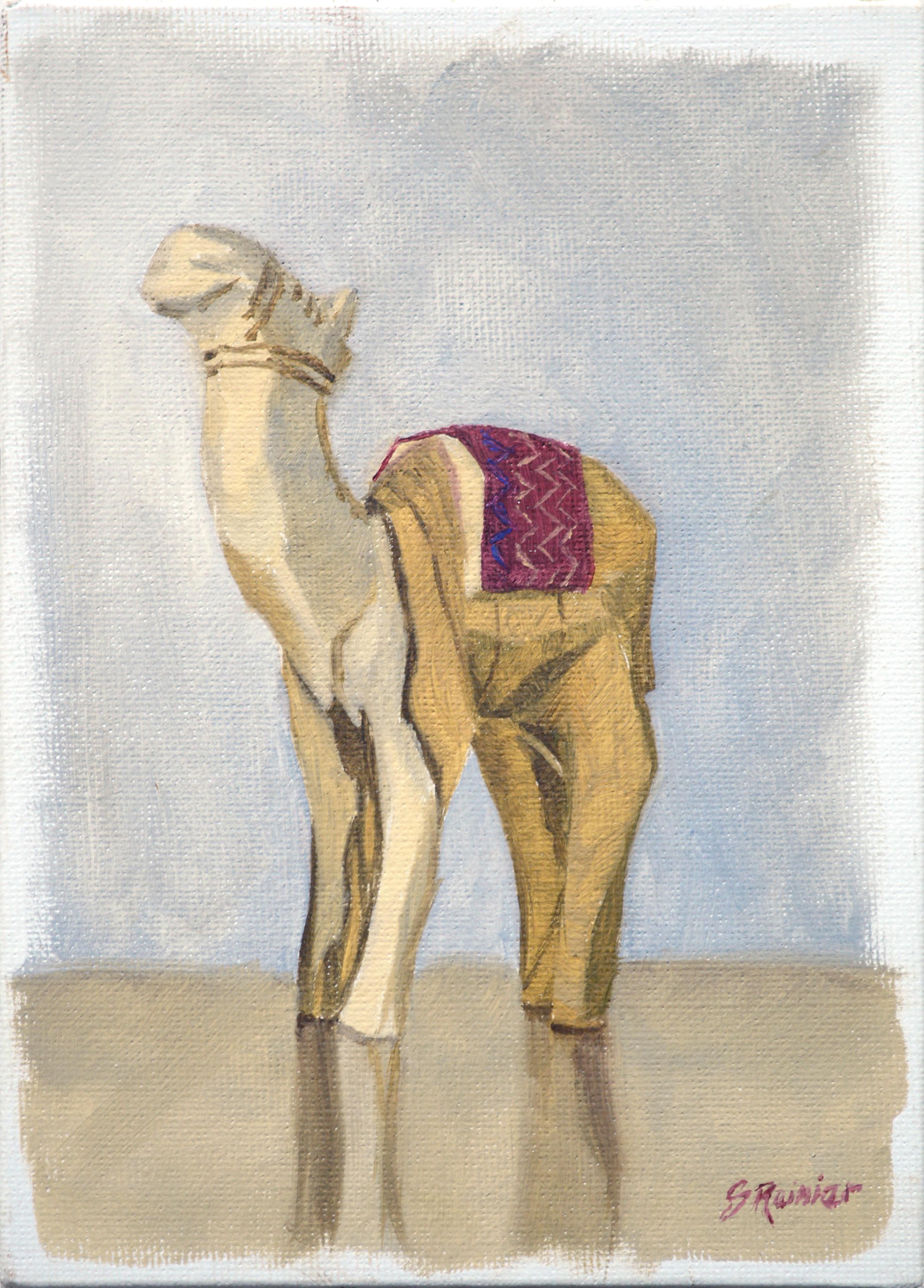 Toy Camel Still Life - Painting by Susan Reinier