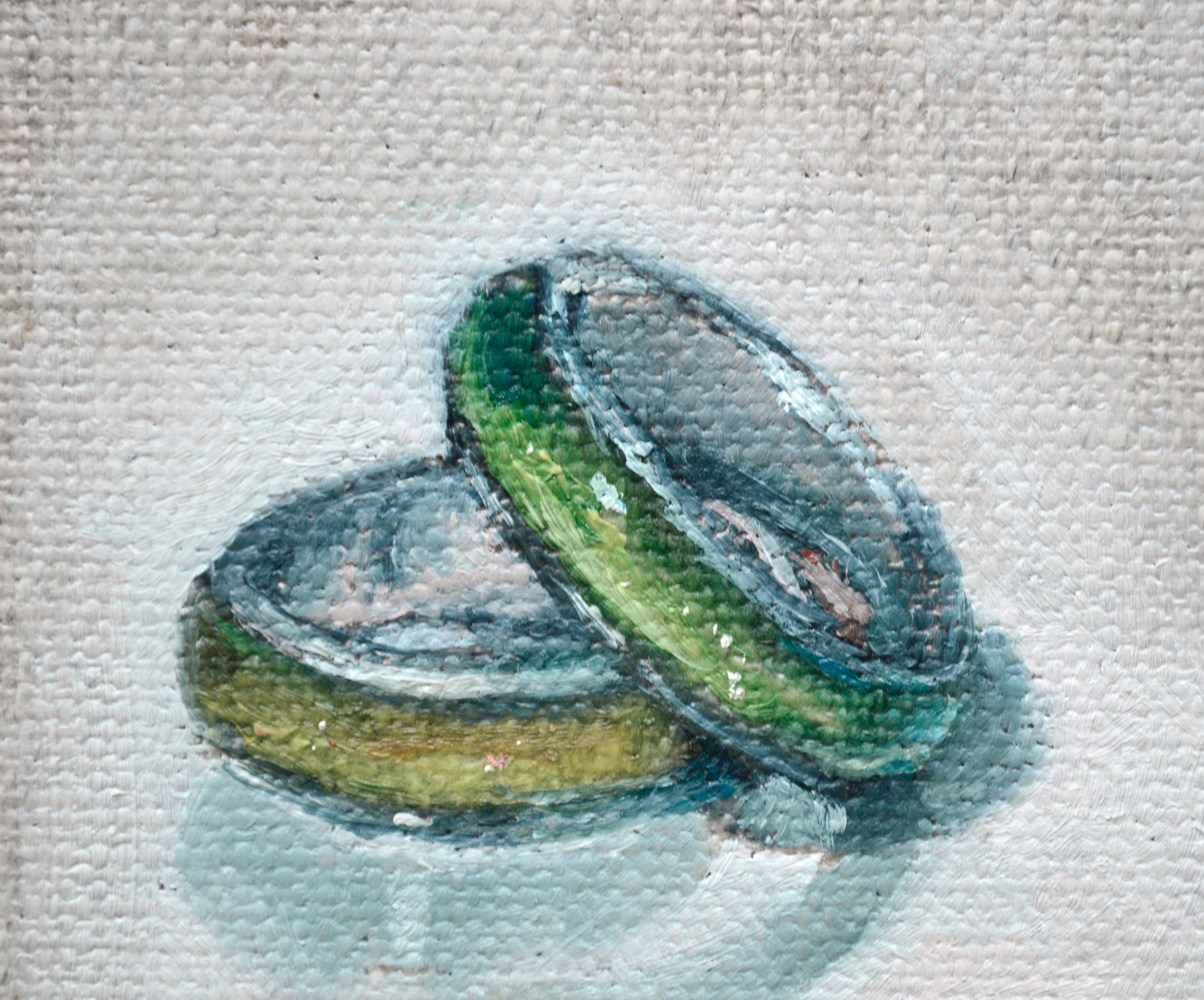 Wedding Bands Still Life - Painting by Susan Reinier