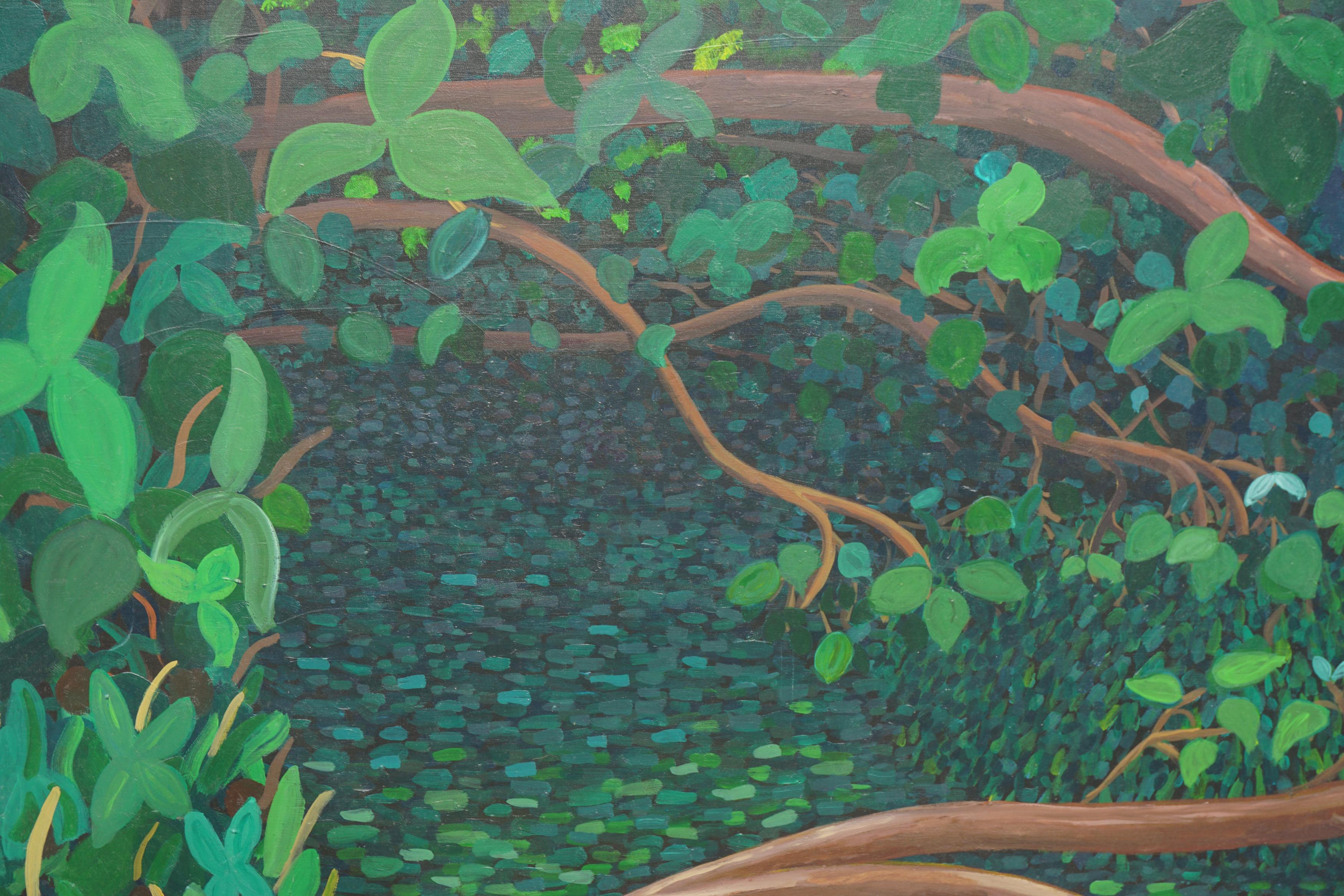 Heart of the Rain Forest, Large Scale Landscape - Painting by J. D. Sneed