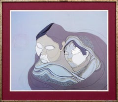 "Mother and Sleeping Child", Modernist Alaska Figurative Portrait 