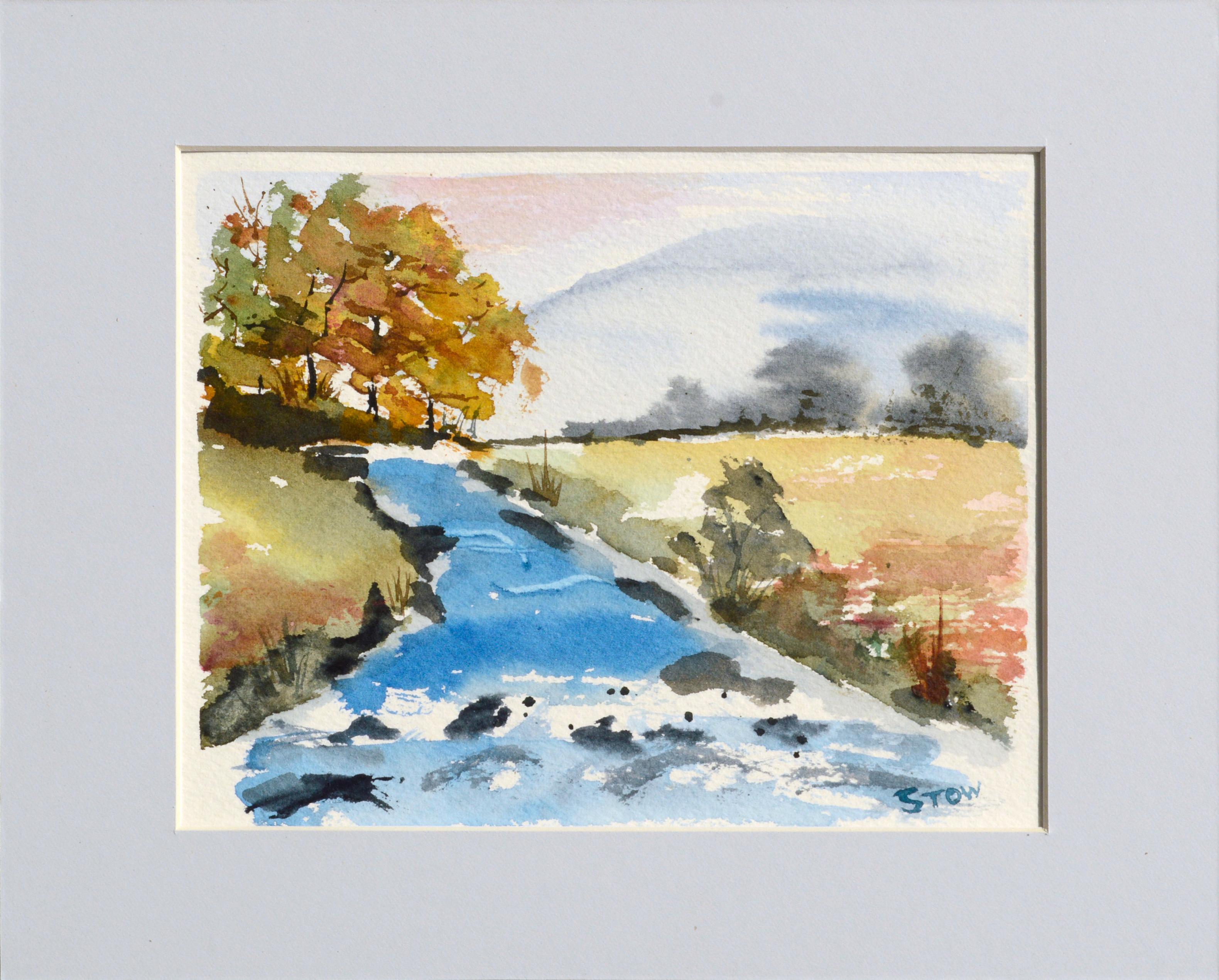 Stream in Autumn - Landscape